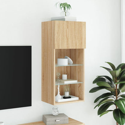 Tv Skříňka S Led Osvětlením Dub Sonoma 40,5 X 30 X 90 Cm