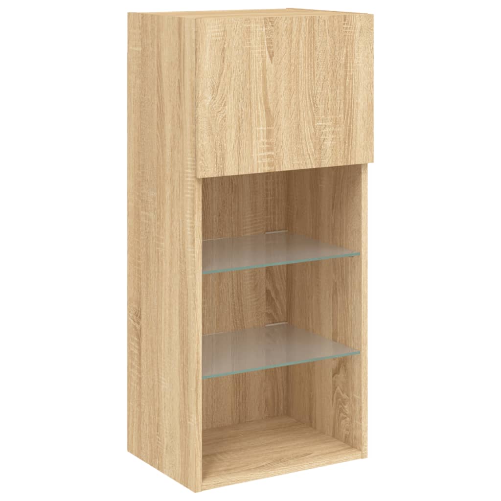 Tv Skříňka S Led Osvětlením Dub Sonoma 40,5 X 30 X 90 Cm