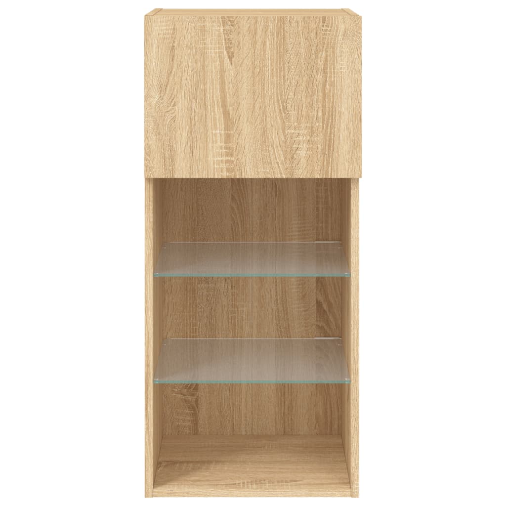 Tv Skříňka S Led Osvětlením Dub Sonoma 40,5 X 30 X 90 Cm