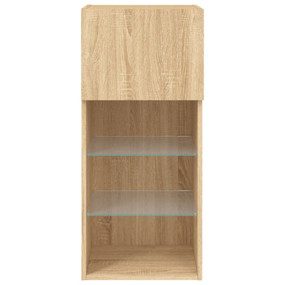 Tv Skříňka S Led Osvětlením Dub Sonoma 40,5 X 30 X 90 Cm