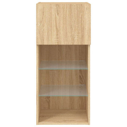 Tv Skříňky S Led Osvětlením 2 Ks Dub Sonoma 40,5 X 30 X 90 Cm