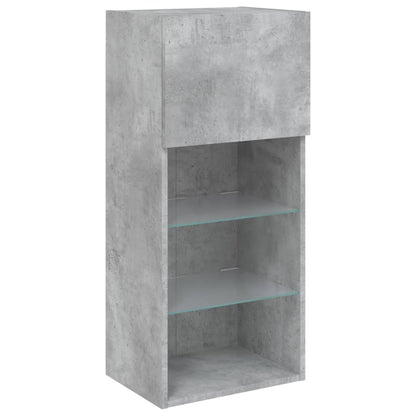 Tv Skříňka S Led Osvětlením Betonově Šedá 40,5 X 30 X 90 Cm