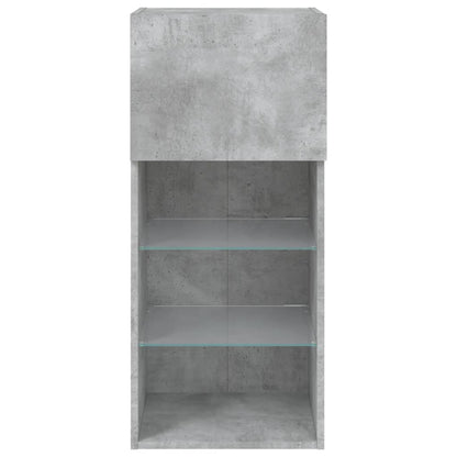 Tv Skříňka S Led Osvětlením Betonově Šedá 40,5 X 30 X 90 Cm