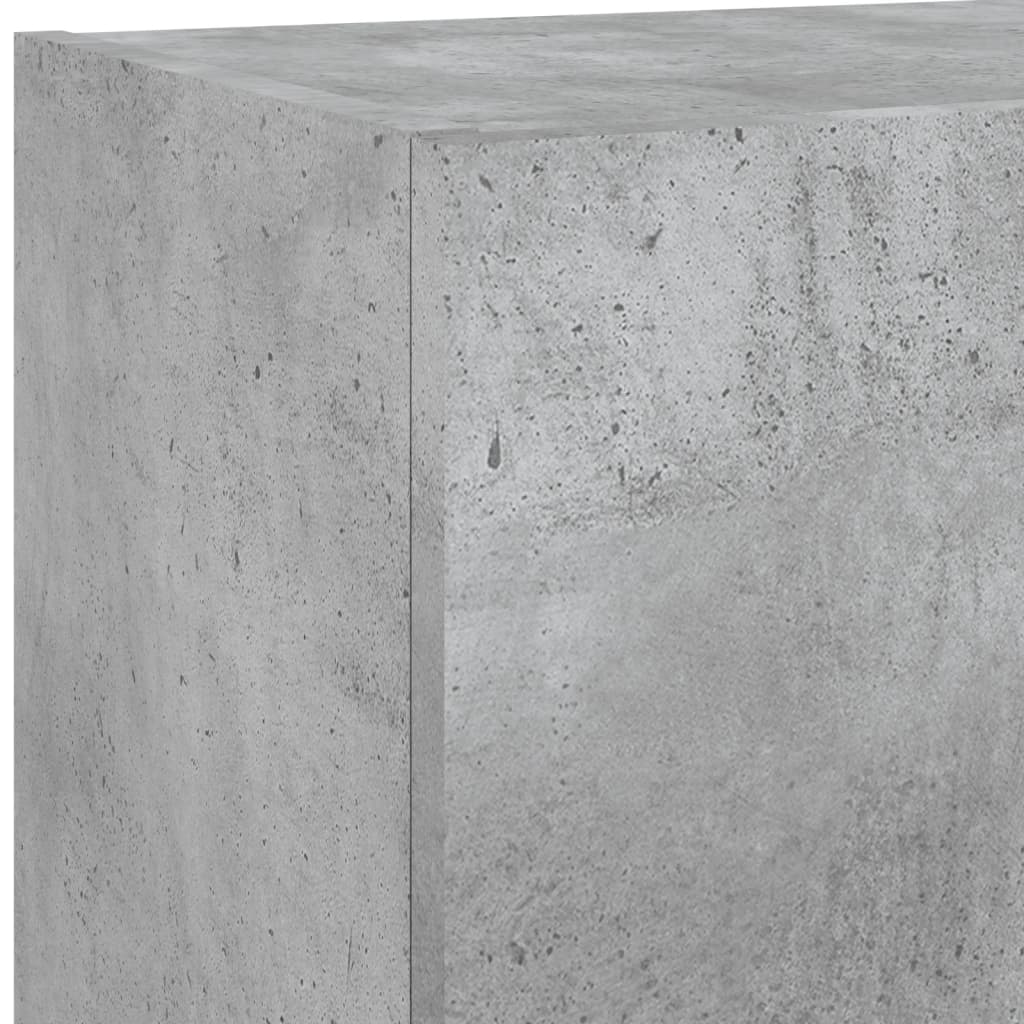 Tv Skříňka S Led Osvětlením Betonově Šedá 40,5 X 30 X 90 Cm