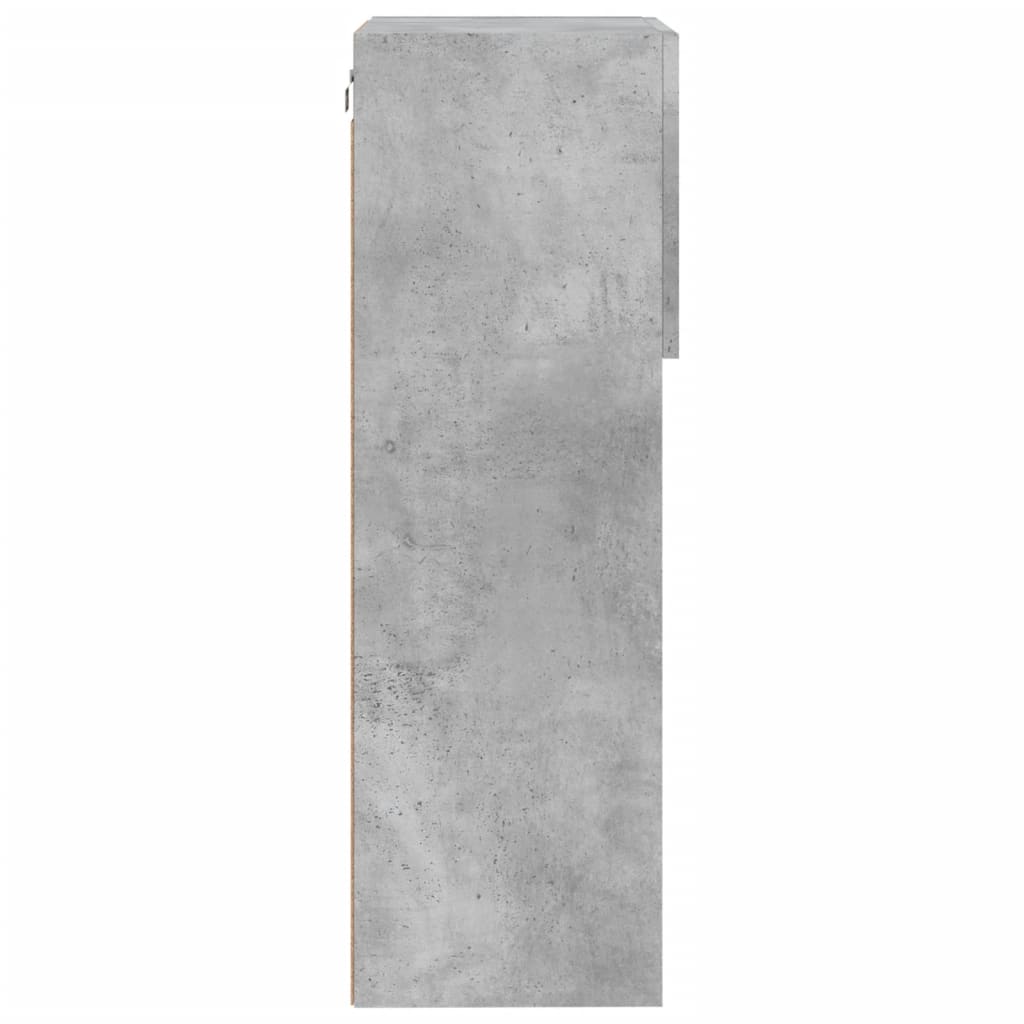 Tv Skříňky S Led Osvětlením 2 Ks Betonově Šedé 40,5X30X90 Cm