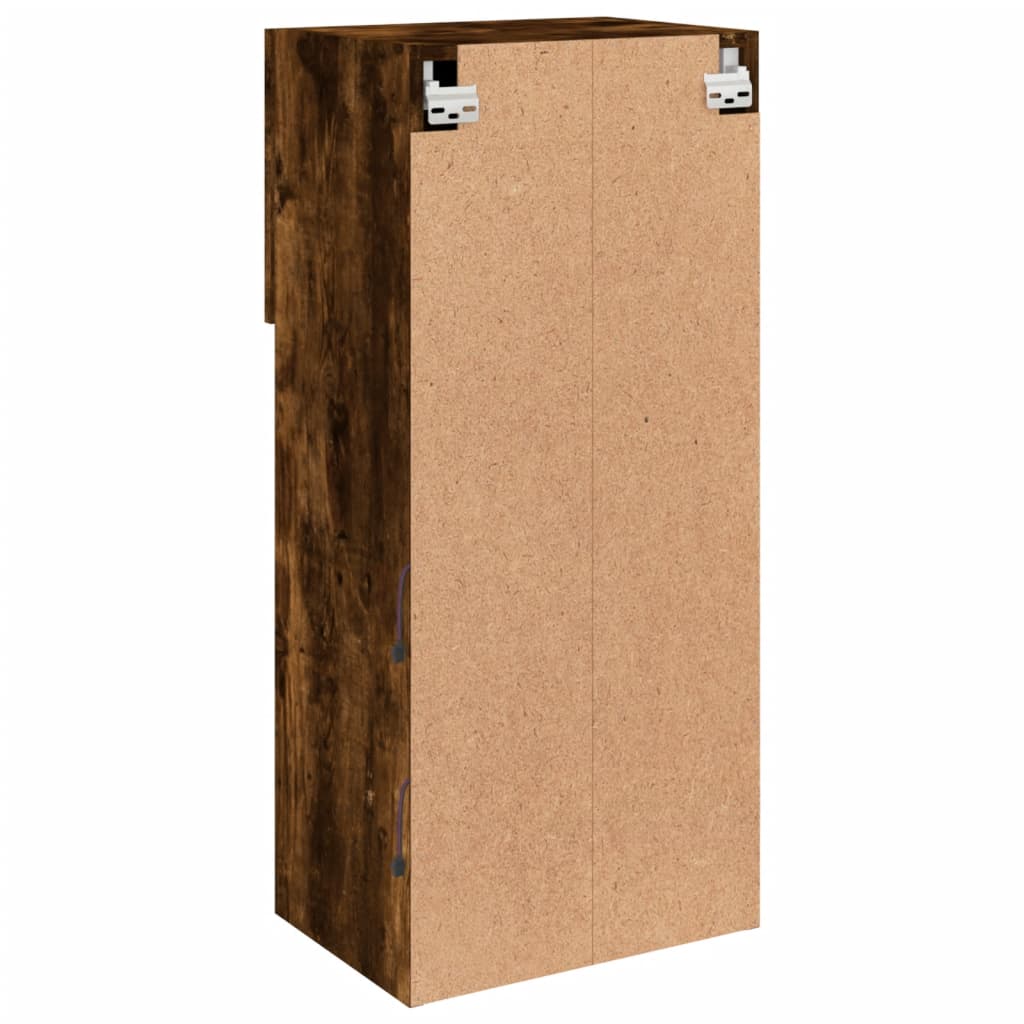 Tv Skříňky S Led Osvětlením 2 Ks Kouřový Dub 40,5 X 30 X 90 Cm