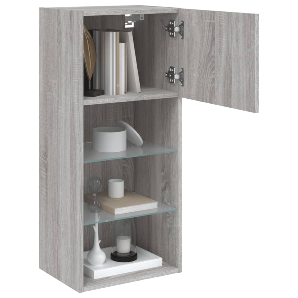 Tv Skříňka S Led Osvětlením Šedá Sonoma 40,5 X 30 X Šedá Sonoma