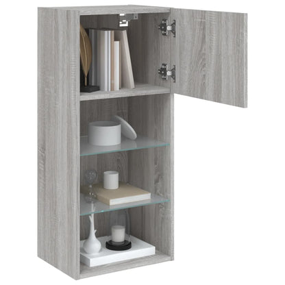 Tv Skříňky S Led Osvětlením 2 Ks Šedé Sonoma 40,5 X 30 X 90 Cm