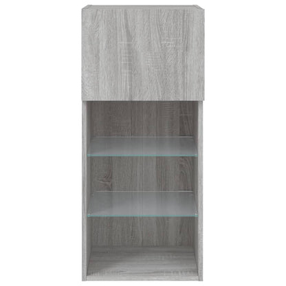 Tv Skříňky S Led Osvětlením 2 Ks Šedé Sonoma 40,5 X 30 X 90 Cm