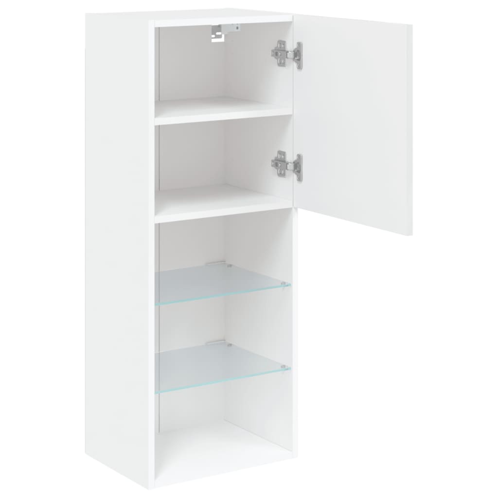 Tv Skříňka S Led Osvětlením Bílá 40,5 X 30 X 102 Cm