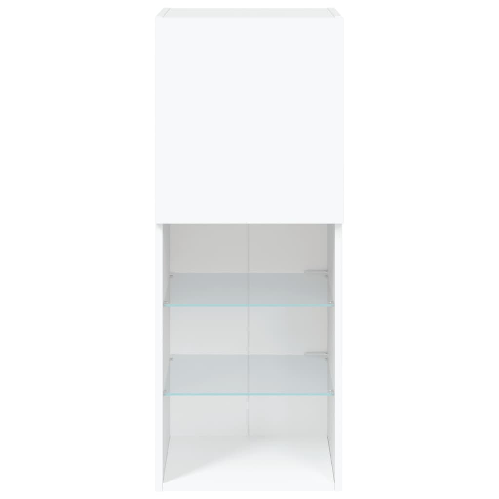 Tv Skříňka S Led Osvětlením Bílá 40,5 X 30 X 102 Cm