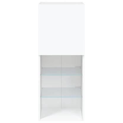 Tv Skříňka S Led Osvětlením Bílá 40,5 X 30 X 102 Cm