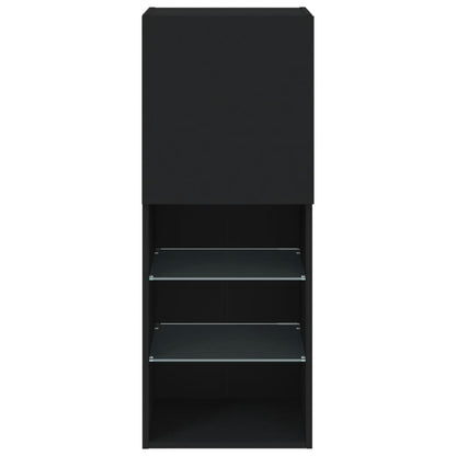 Tv Skříňka S Led Osvětlením Černá 40,5 X 30 X 102 Cm