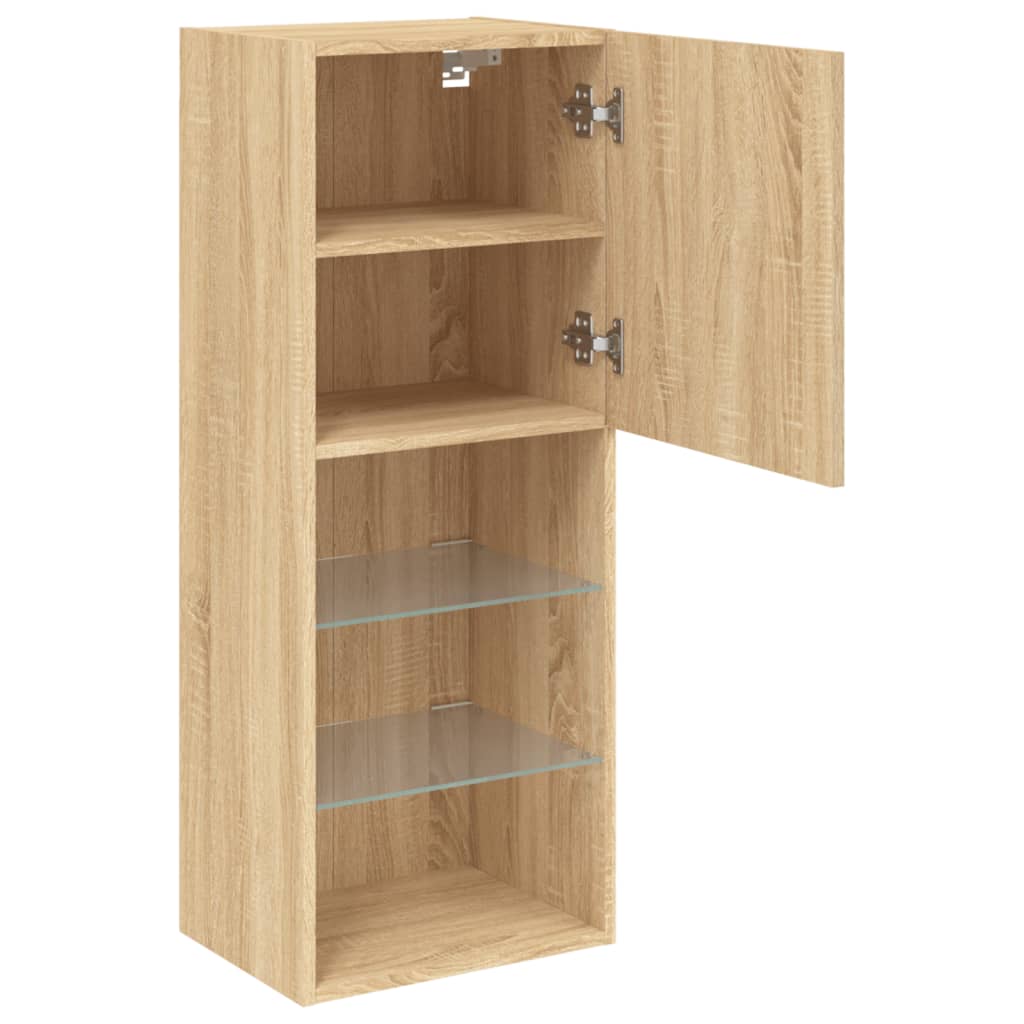 Tv Skříňka S Led Osvětlením Dub Sonoma 40,5 X 30 X 102 Cm