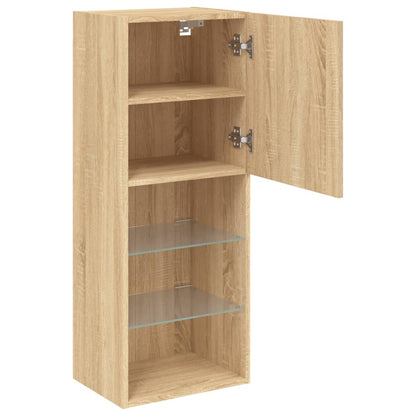 Tv Skříňka S Led Osvětlením Dub Sonoma 40,5 X 30 X 102 Cm