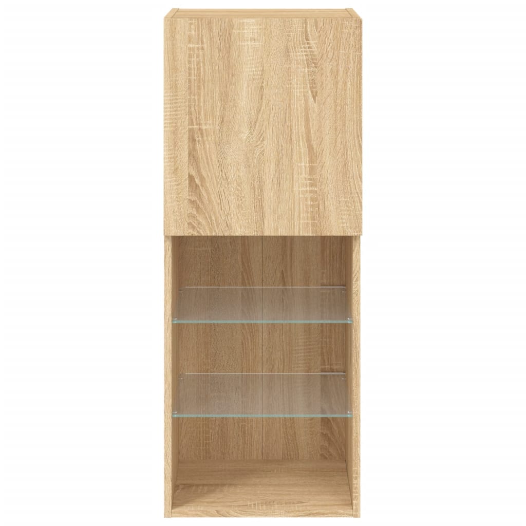 Tv Skříňka S Led Osvětlením Dub Sonoma 40,5 X 30 X 102 Cm