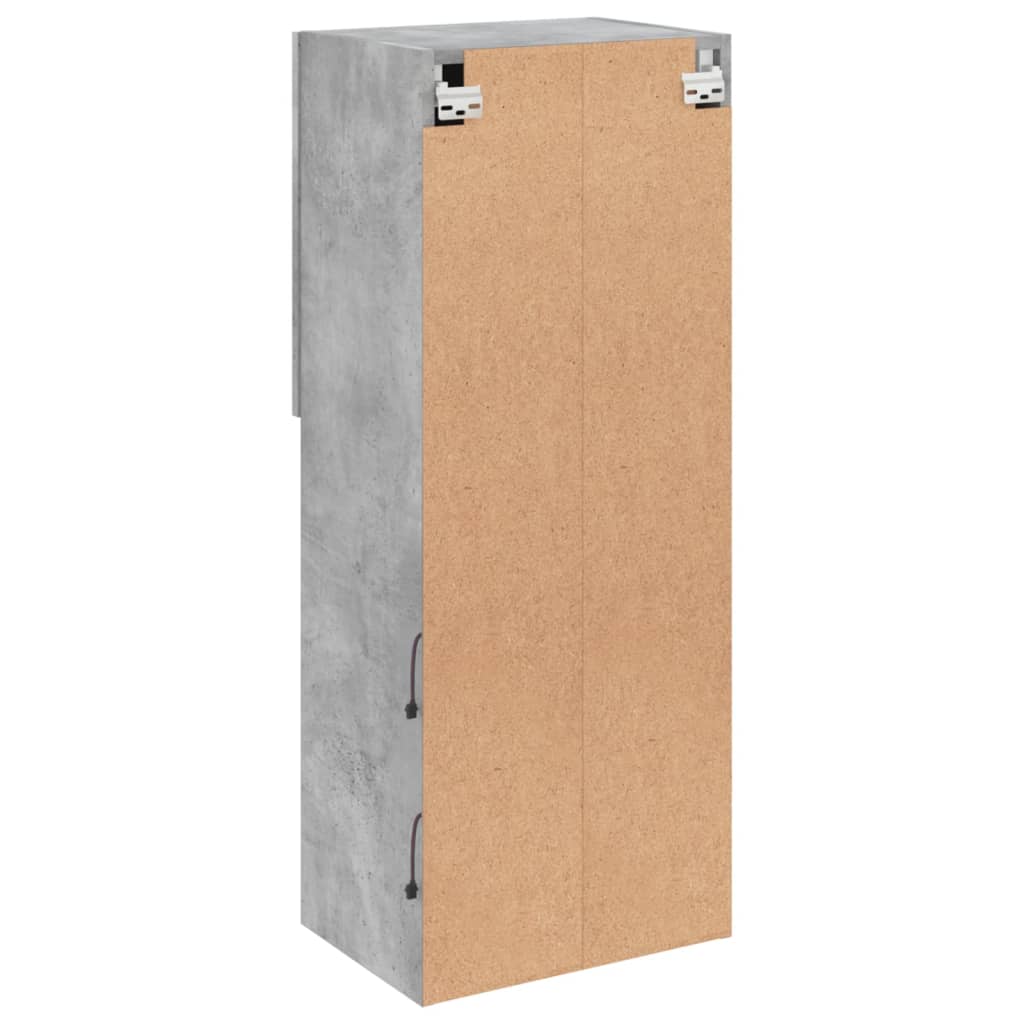Tv Skříňka S Led Osvětlením Betonově Šedá 40,5 X 30 X 102 Cm