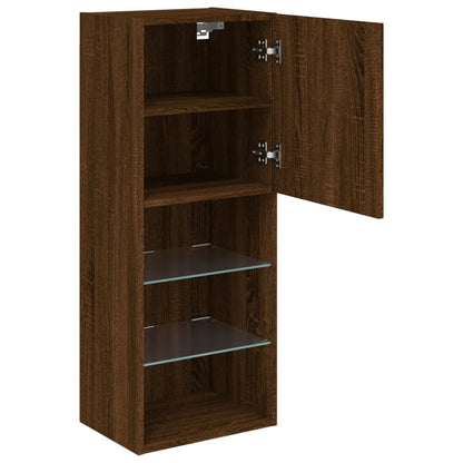 Tv Skříňka S Led Osvětlením Hnědý Dub 40,5 X 30 X 102 Cm