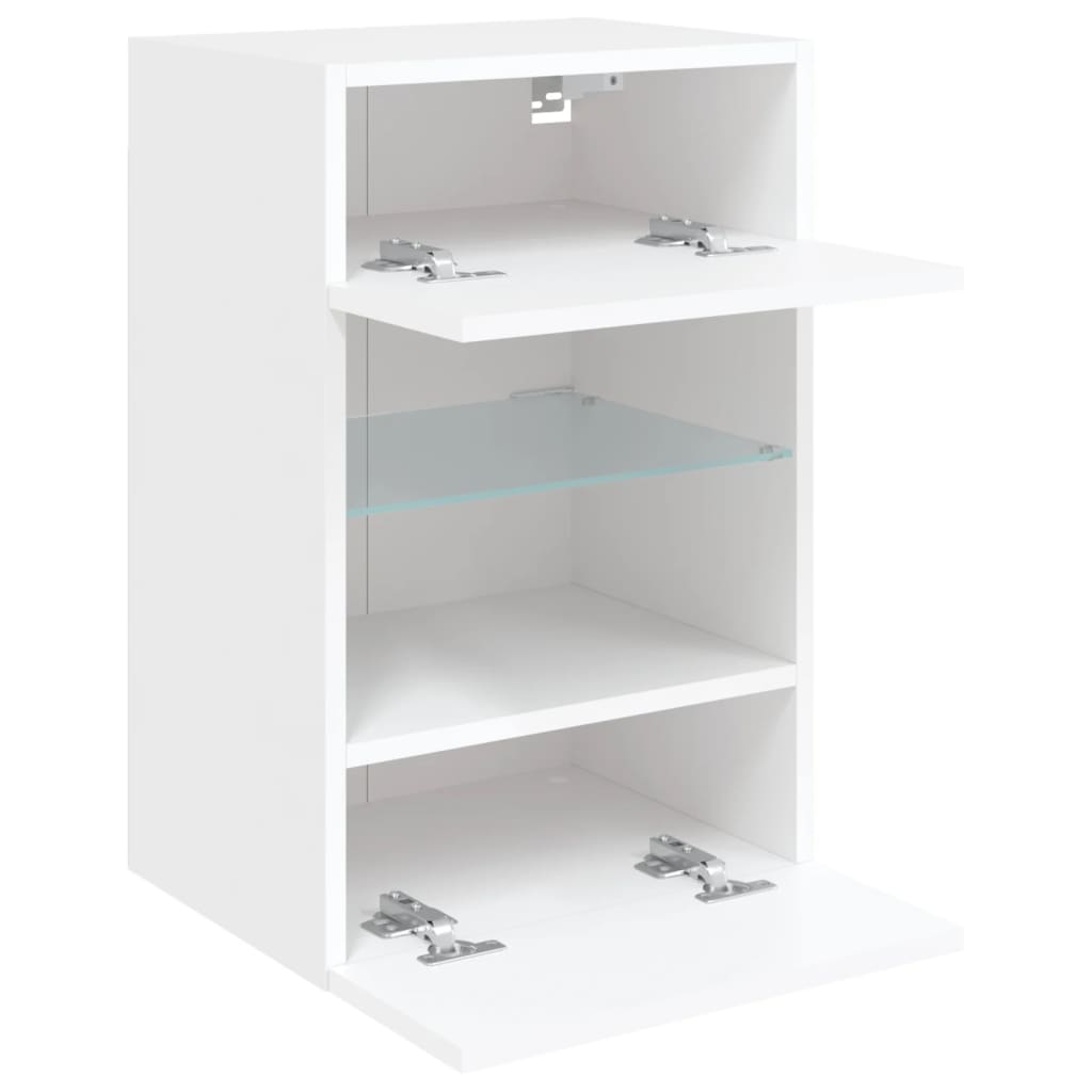 Nástěnná Tv Skříňka S Led Osvětlením 40 X 30 X 60,5 Cm