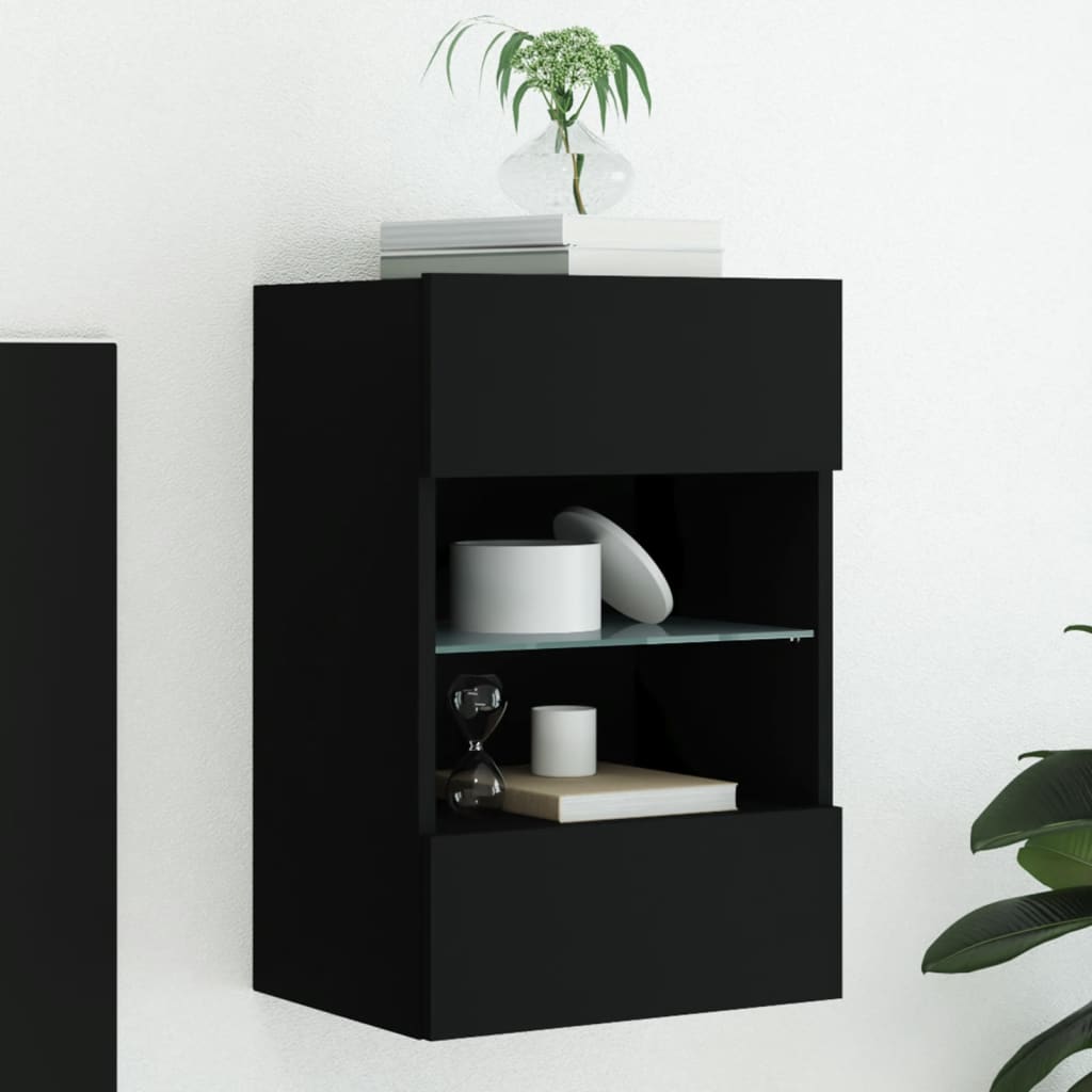 Nástěnná Tv Skříňka S Led Osvětlením 40 X 30 X 60,5 Cm