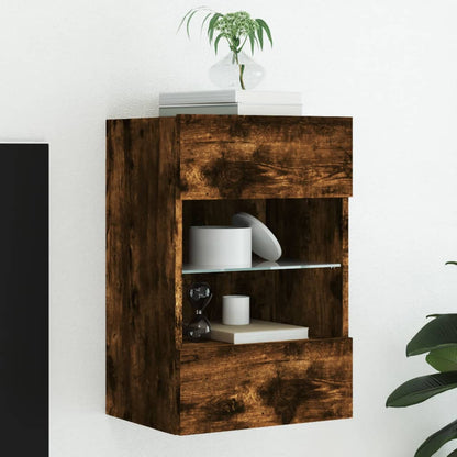 Nástěnná Tv Skříňka S Led Osvětlením 40 X 30 X 60,5 Cm