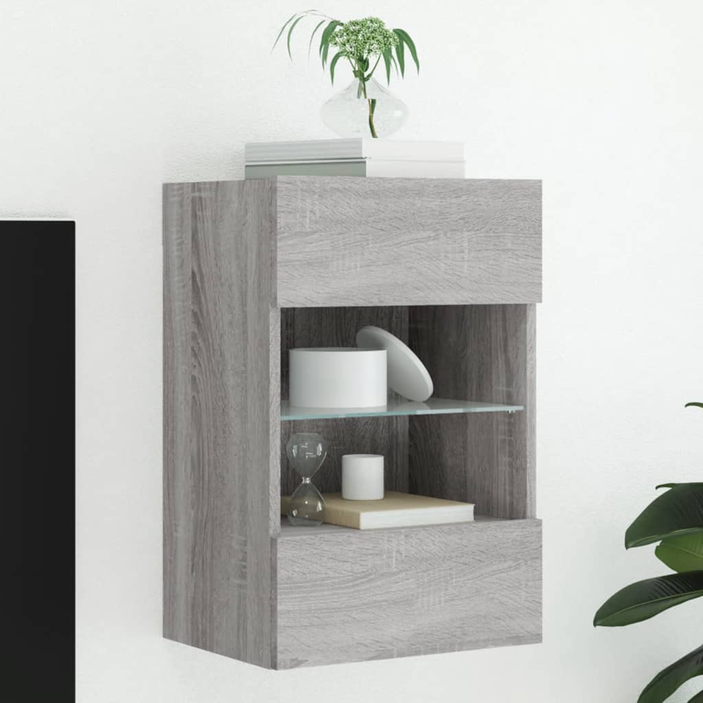 Nástěnná Tv Skříňka S Led Osvětlením 40 X 30 X 60,5 Cm