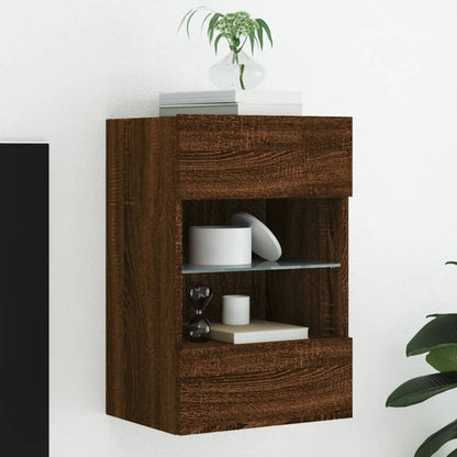 Nástěnná Tv Skříňka S Led Osvětlením 40 X 30 X 60,5 Cm