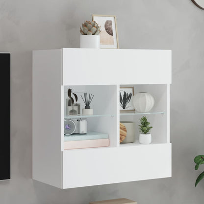 Nástěnná Tv Skříňka S Led Osvětlením 40 X 30 X 60,5 Cm