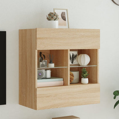 Nástěnná Tv Skříňka S Led Osvětlením 40 X 30 X 60,5 Cm