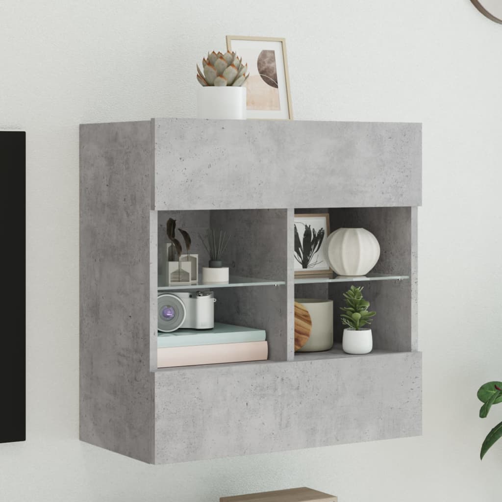 Nástěnná Tv Skříňka S Led Osvětlením 40 X 30 X 60,5 Cm