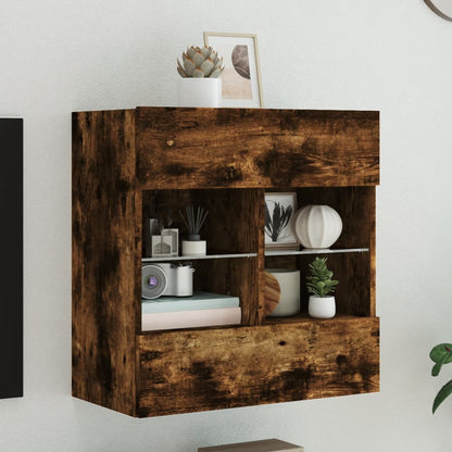 Nástěnná Tv Skříňka S Led Osvětlením 40 X 30 X 60,5 Cm