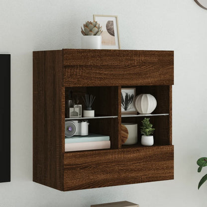 Nástěnná Tv Skříňka S Led Osvětlením 40 X 30 X 60,5 Cm