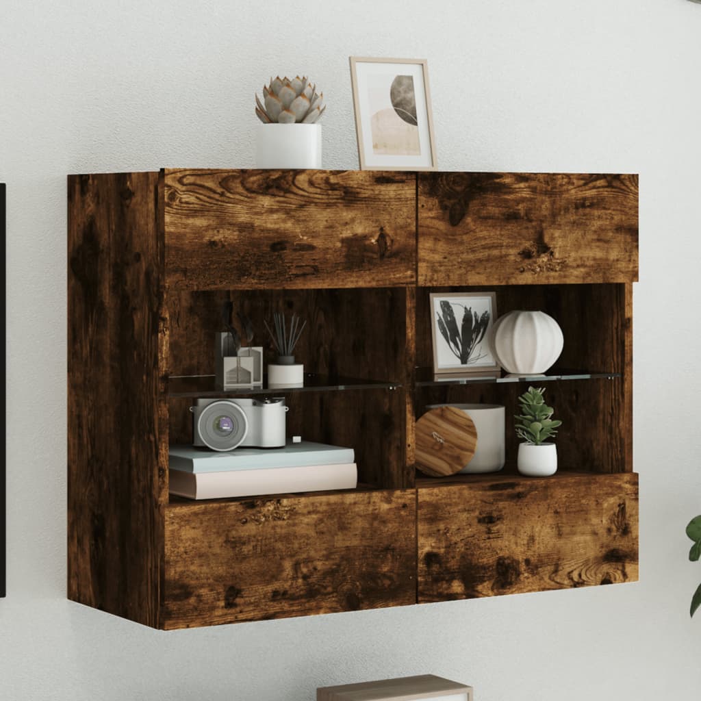 Nástěnná Tv Skříňka S Led Osvětlením 40 X 30 X 60,5 Cm