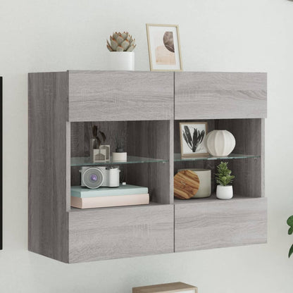 Nástěnná Tv Skříňka S Led Osvětlením 40 X 30 X 60,5 Cm