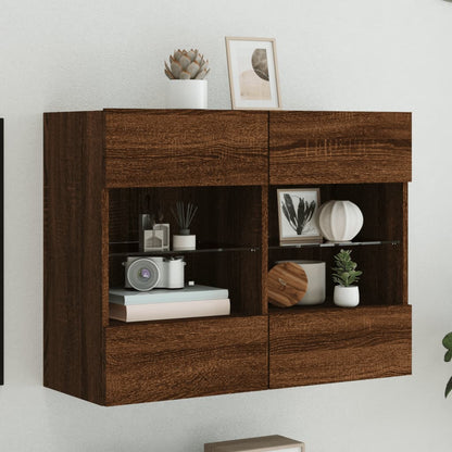 Nástěnná Tv Skříňka S Led Osvětlením 40 X 30 X 60,5 Cm