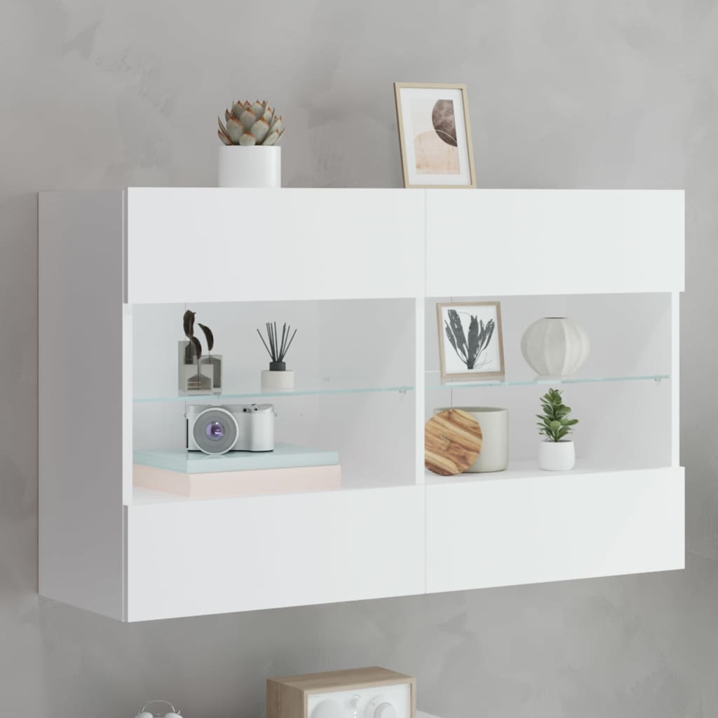 Nástěnná Tv Skříňka S Led Osvětlením 40 X 30 X 60,5 Cm