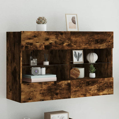 Nástěnná Tv Skříňka S Led Osvětlením 40 X 30 X 60,5 Cm