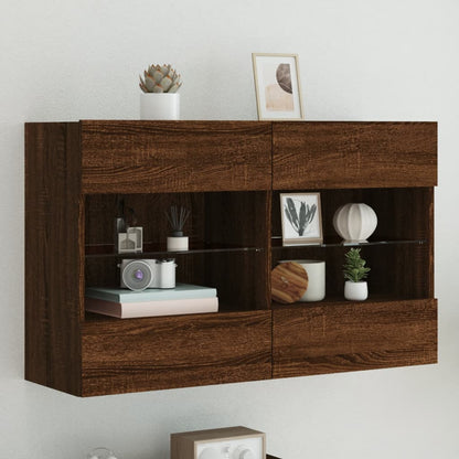 Nástěnná Tv Skříňka S Led Osvětlením 40 X 30 X 60,5 Cm