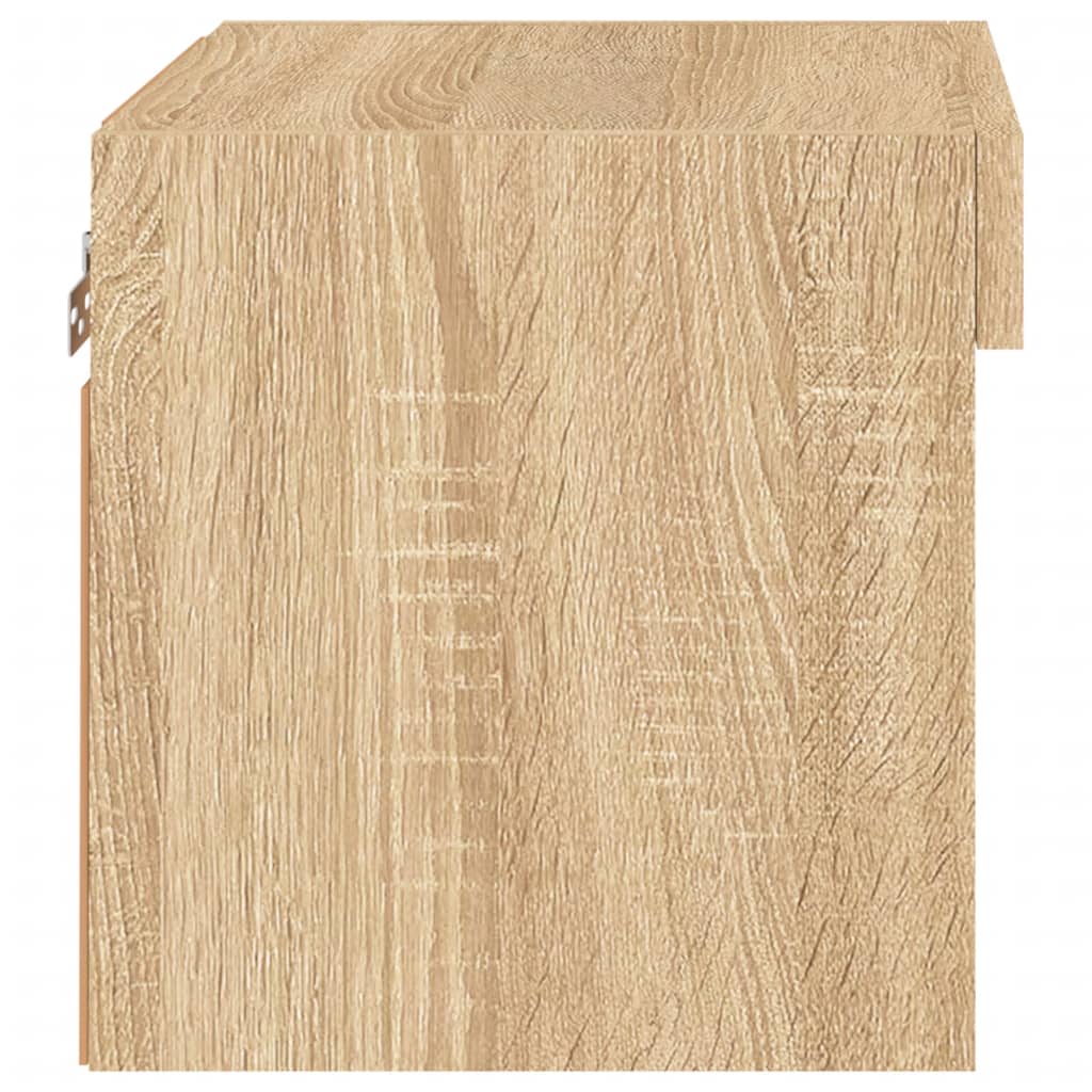 Noční Stolky S Led Osvětlením Nástěnné 2 Ks