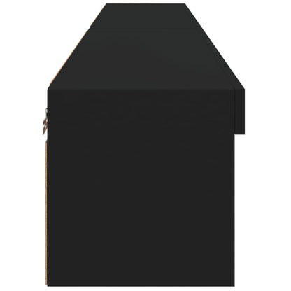 Tv Skříňky S Led Osvětlením 2 Ks Černé 80 X 30 X 30 Cm