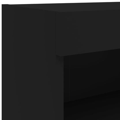 Tv Skříňky S Led Osvětlením 2 Ks Černé 80 X 30 X 30 Cm