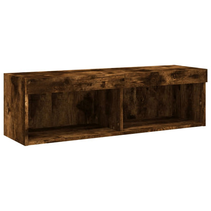 Tv Skříňka S Led Osvětlením Kouřový Dub 100 X 30 X 30 Cm
