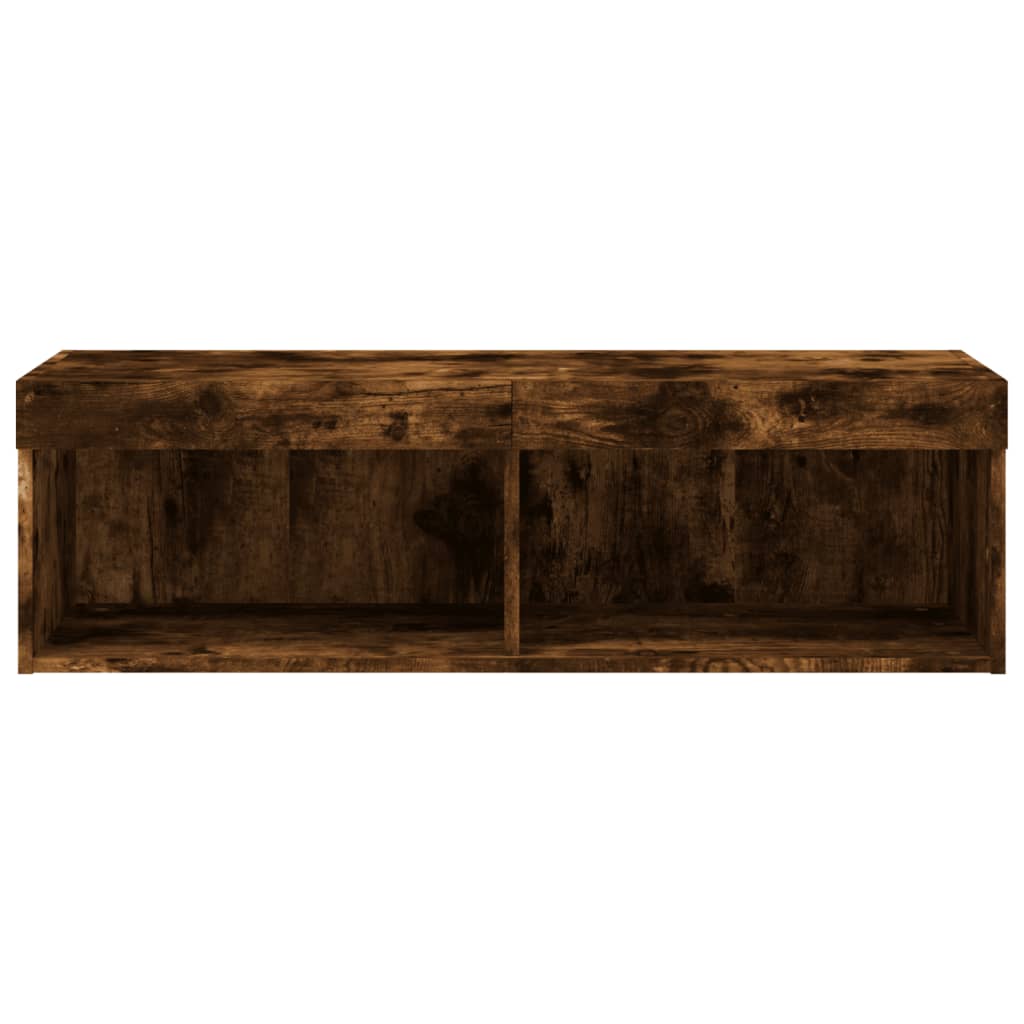 Tv Skříňka S Led Osvětlením Kouřový Dub 100 X 30 X 30 Cm