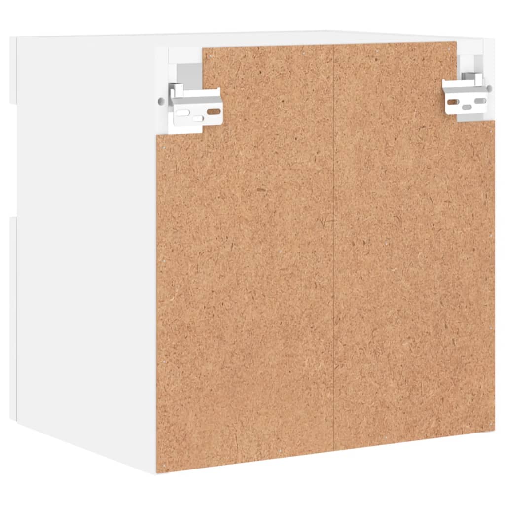 Nástěnná Tv Skříňka S Led Osvětlením Bílá 40 X 30 X 40 Cm