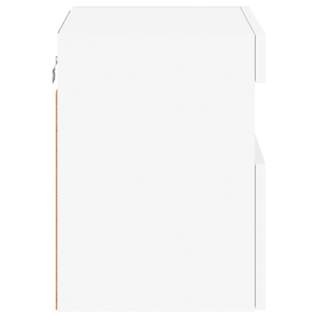Nástěnné Tv Skříňky S Led Osvětlením 2 Ks Bílé 40 X 30 X 40 Cm