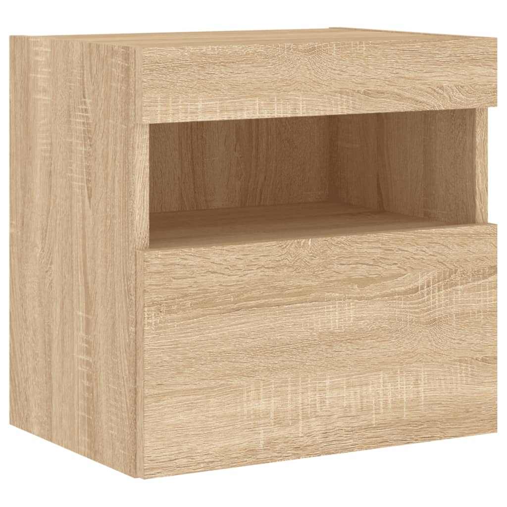 Nástěnná Tv Skříňka S Led Osvětlením Dub Sonoma 40 X 30 X 40 Cm