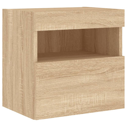 Nástěnná Tv Skříňka S Led Osvětlením Dub Sonoma 40 X 30 X 40 Cm