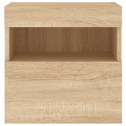 Nástěnná Tv Skříňka S Led Osvětlením Dub Sonoma 40 X 30 X 40 Cm