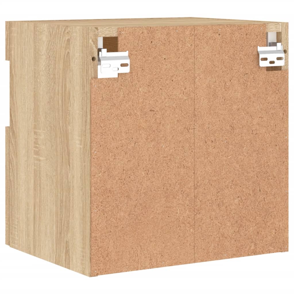 Nástěnné Tv Skříňky S Led Osvětlením 2 Ks Dub Sonoma 40X30X40Cm
