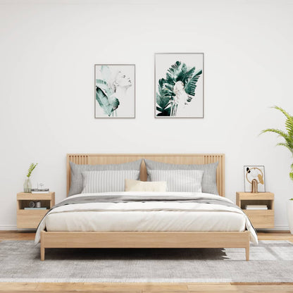 Nástěnné Tv Skříňky S Led Osvětlením 2 Ks Dub Sonoma 40X30X40Cm